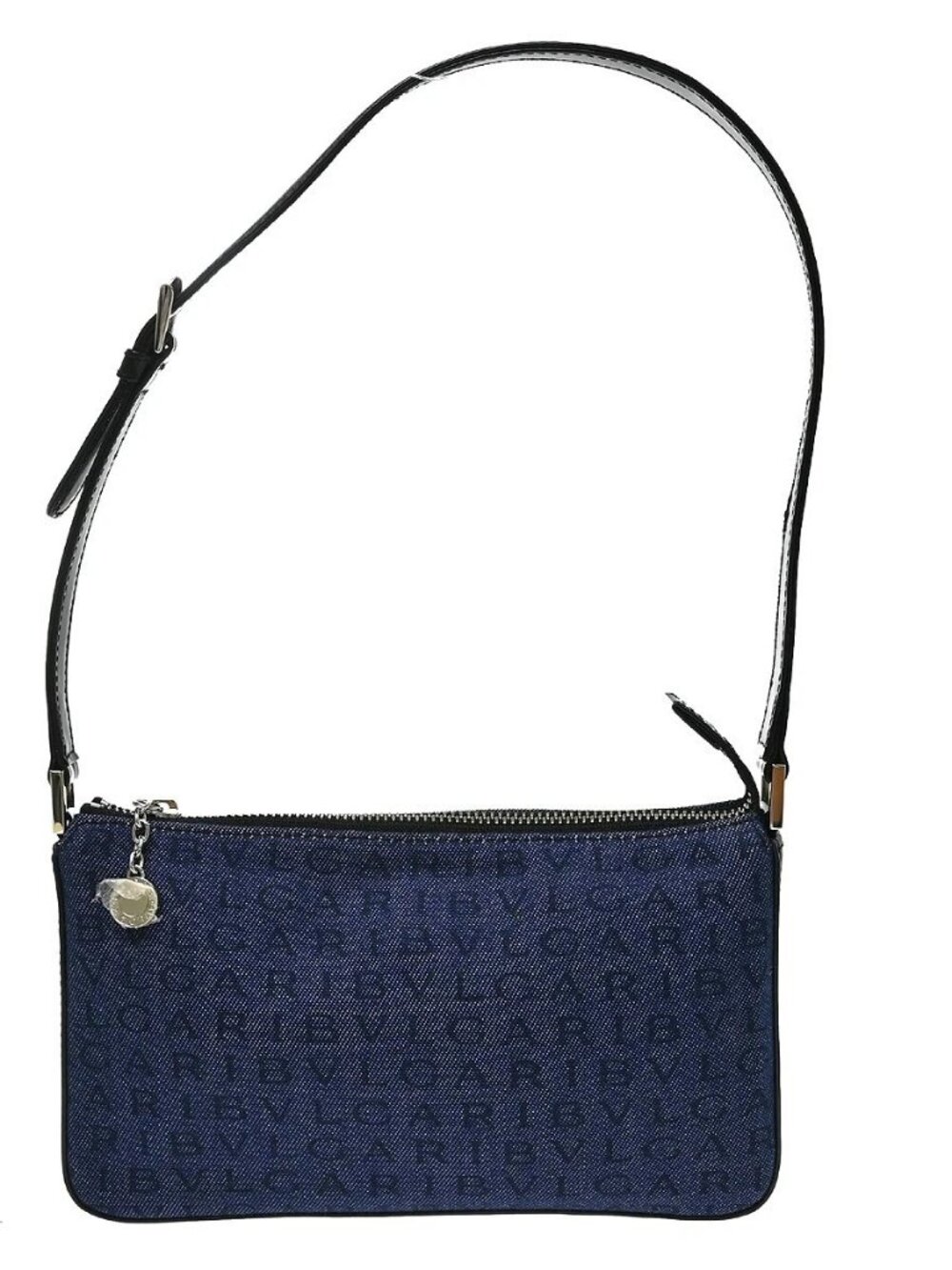 Bvlgari Blue Canvas Logomania Handbag PAEBEI NQ11539